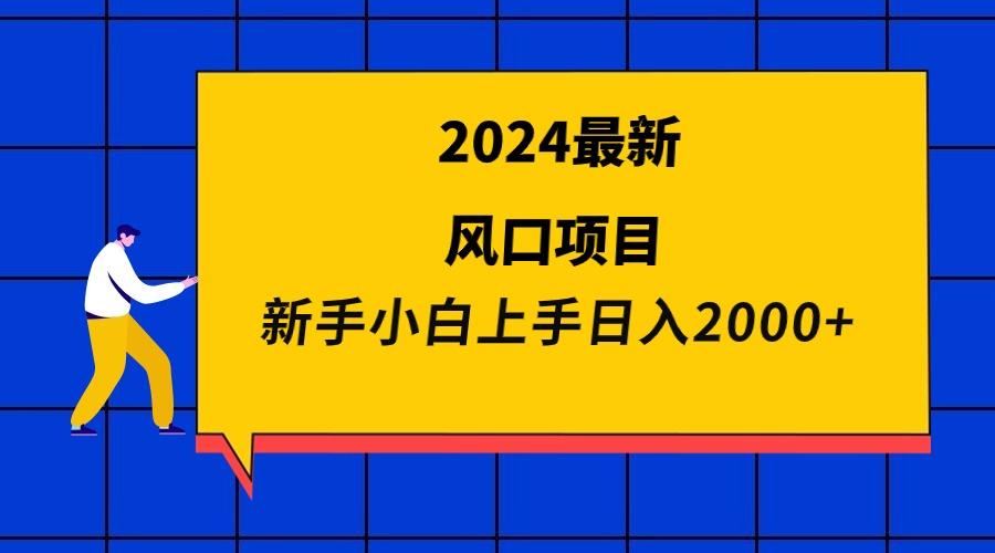 (9483期)2024最新风口项目 新手小白日入2000+-好客网创