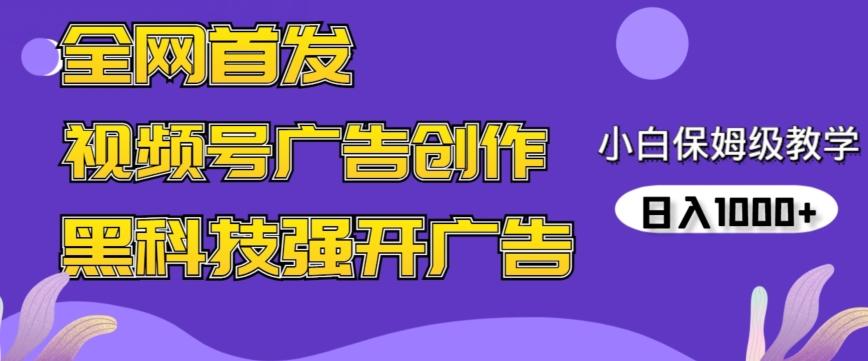 全网首发蝴蝶号广告创作，用AI做视频，黑科技强开广告，小白跟着做，日入1000+【揭秘】-好客网创