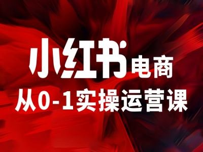 小红书电商从0-1实操运营课，让你从小白到精英-好客网创