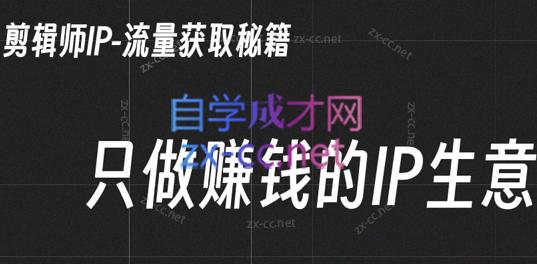 小钱老师·剪辑师个人ip流量思维与运营策略课-好客网创