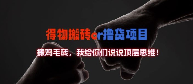 得物搬砖撸货项目?掰下数据，我给你们说说顶层思维【揭秘】-好客网创