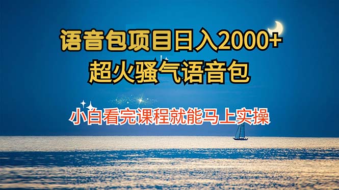语音包项目 日入2000+ 超火骚气语音包小白看完课程就能马上实操-好客网创