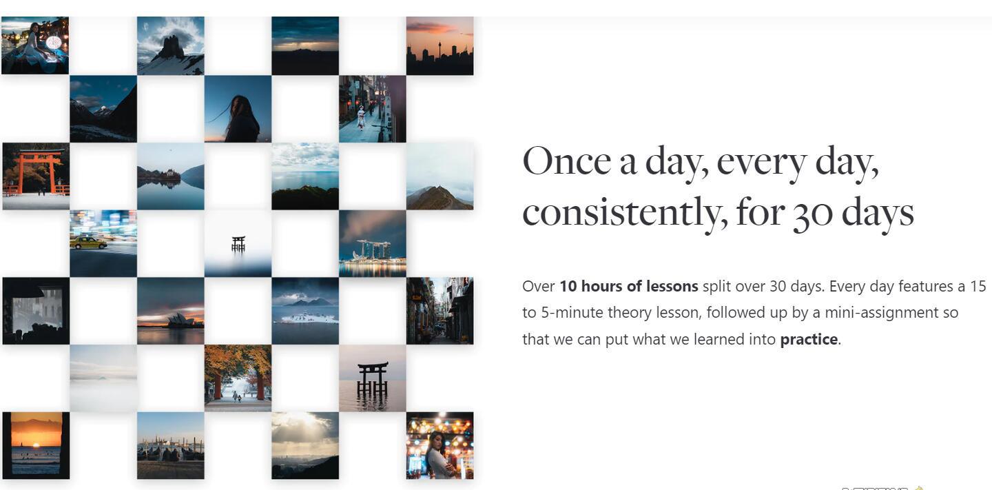 网红摄影师Pat Kay – 30天摄影基础知识加速器教程-30节课-中英字幕-好客网创