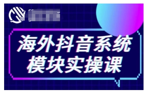 海外抖音Tiktok系统模块实操课，TK短视频带货，TK直播带货，TK小店端实操等-好客网创