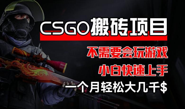CSGO 装备搬砖项目，操作简单，不需要会玩游戏，小白也能快速上手，一个月轻松大几千【揭秘】-好客网创
