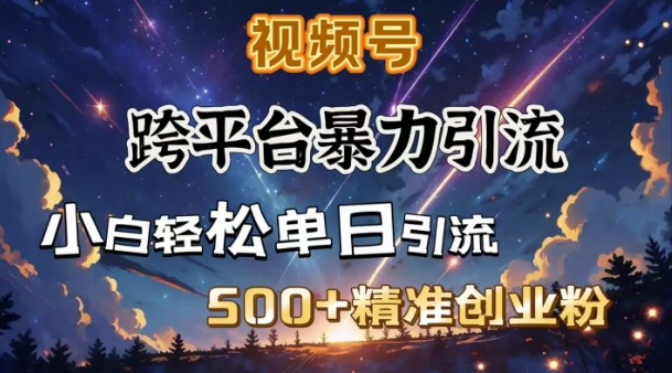 跨平台暴力引流，私域完美闭环，日引500+精准创业粉-好客网创