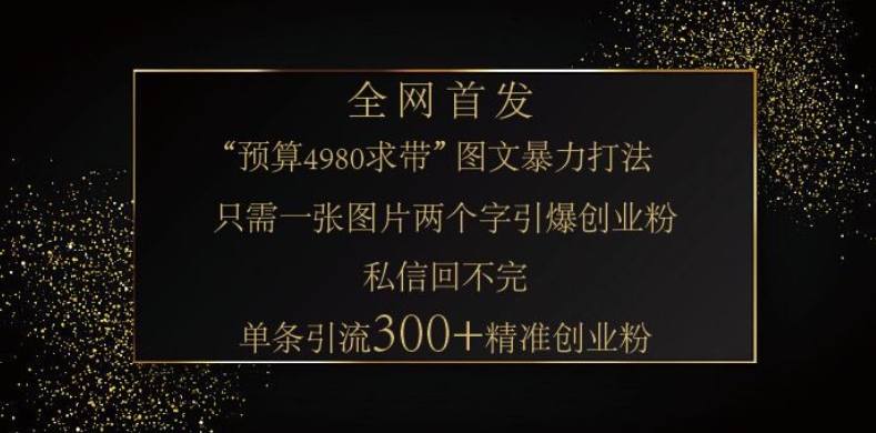 小红书神奇图片引流法，只需一张图，就能单条笔记凭借此方法，轻松引流 300 + 精准创业粉-好客网创