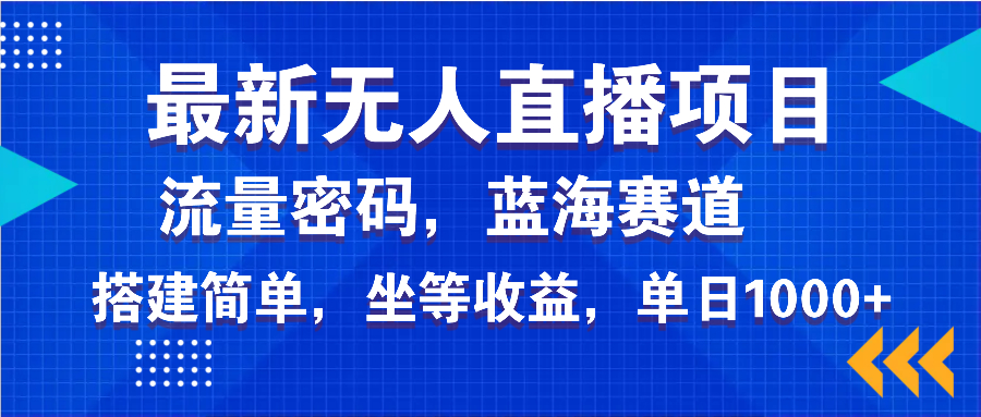 最新无人直播项目—美女电影游戏，轻松日入3000+，蓝海赛道流量密码，...-好客网创