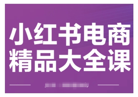 小红书电商精品大全课，快速掌握小红书运营技巧，实现精准引流与爆单目标，轻松玩转小红书电商(更新2月)-好客网创