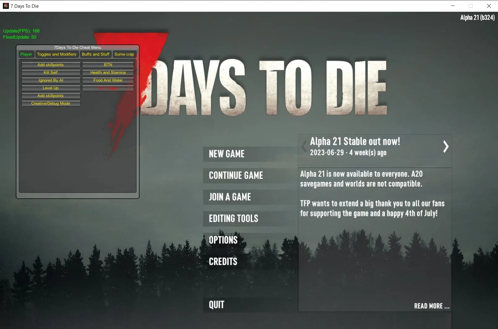 7 Days to Die 七日杀多功能修改器 v1.1.3.105 免费版-好客网创