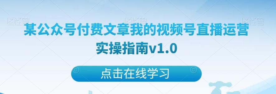 某公众号付费文章我的视频号直播运营实操指南v1.0-好客网创