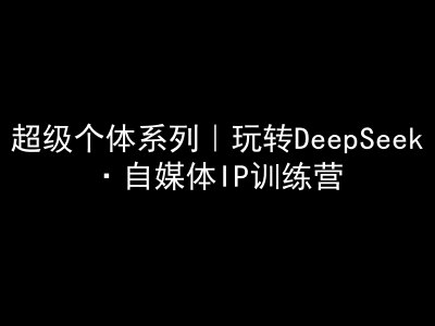 超级个体系列，玩转DeepSeek·自媒体IP训练营，deepseek教程-好客网创
