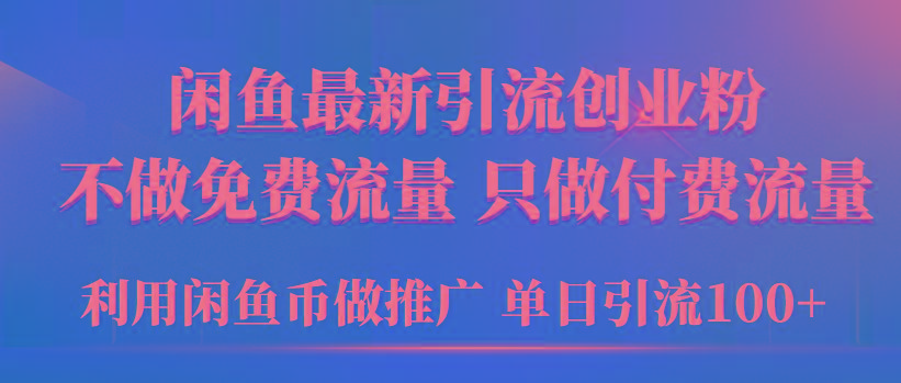 (9584期)2024年闲鱼币推广引流创业粉，不做免费流量，只做付费流量，单日引流100+-好客网创
